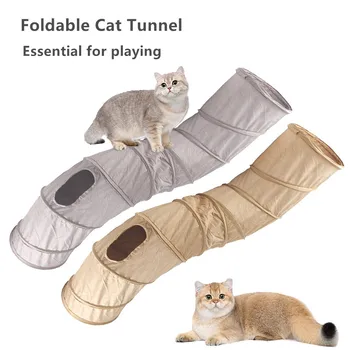 Новый портативный S-образный туннель для кошек, товары для домашних животных, Складной канал, игрушка для кошек, дрель, ствол, взлетно-посадочная полоса, Интерактивные игрушки