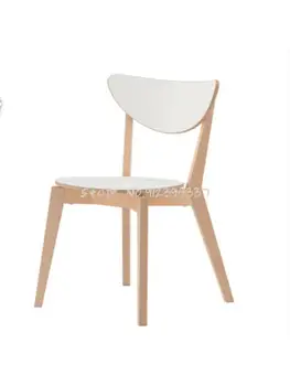Обеденный стул Nomira из массива дерева в скандинавском стиле, сетчатый красный, простой современный стул для домашнего офиса, кафе, белый ins, ветровое кресло
