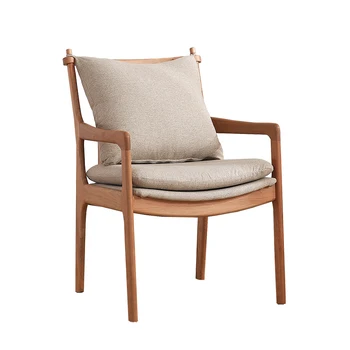 Обеденный стул Nordic из массива дерева Со спинкой для дома, Офисный стул для кухни, простой стул для отдыха, кресло из вишневого дерева, мебель Sillas WKDC