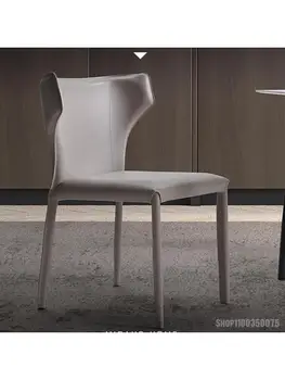 Обеденный стул из натуральной кожи с седлом Home Nordic Light, Роскошный Обеденный стул, Итальянский Минималистичный Дизайнерский стул, Письменный стул