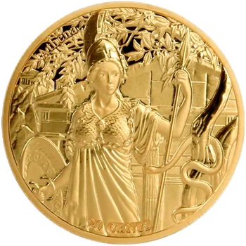 Овен-Афина Богиня Самоа 2021 20 Очков Памятная монета Боги охраняют двенадцать Созвездий 40 мм 100% Оригинал