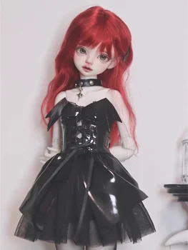 Одежда для кукол BJD на бретелях 1/4 MSD Сетчатая юбка Сексуальное черное платье Нижнее белье носки Аксессуары для одежды для кукол (за исключением кукол)