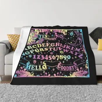 Одеяла Rainbow Spirit Board, Теплое Фланелевое одеяло для Хэллоуина, Колдовство, Оккультизм, Покрывало для дивана, постельное белье для спальни, 1