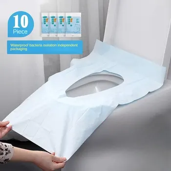 Одноразовый чехол для сиденья унитаза, полностью закрытый, водонепроницаемый и стерилизованный для женщин, путешествующих, Чехол для сиденья унитаза, бумажная подушка