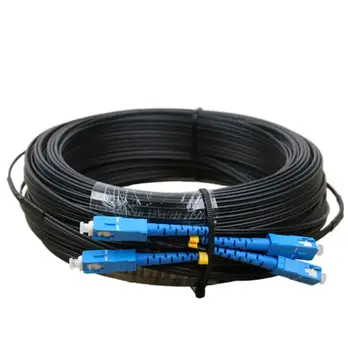 Оптоволоконный кабель 2-жильный SC UPC 150-метровая двухшпиндельная оптоволоконная перемычка FTTH Оптический кабель Патч-корд с разъемом SC