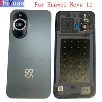 Оригинальная крышка батарейного отсека, задняя дверная панель, корпус для Huawei Nova 11, задняя крышка с запасными частями для объектива камеры