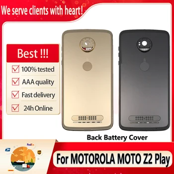 Оригинальный Корпус Для Motorola Moto Z2 Play Back Крышка Батарейного Отсека Чехол Для Задней Двери С Кнопкой Запасные Части Для Объектива Камеры