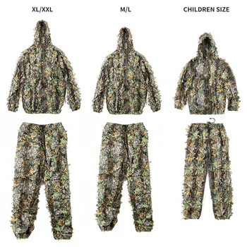Охотничья тактическая одежда, 3D камуфляжная одежда для охотников, маскировочный костюм для мужчин, женщин, детей, комплект военной одежды для охотников
