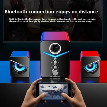 ПК Bluetooth-динамик, аудиосистема для домашнего кинотеатра, мини-колонки, настольный компьютер, Mp3-плеер, аудио для телефона, сабвуфер, мультимедиа