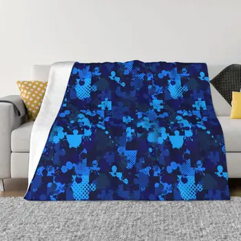 Пазл Красочное яркое одеяло с флисовым принтом, дышащие супер Теплые пледы для дивана, коврик для дивана