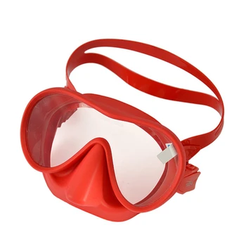 Панорамная маска для подводного плавания KEEP DIVING для взрослых, маска для подводного плавания с закаленным стеклом, очки для плавания премиум-класса с крышкой для носа, красный