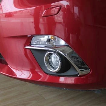 Передний бампер Противотуманная фара Рамка для бровей век для Mazda 3 Axela 2014-2016 Отделка экстерьера Отделка противотуманных фар Автомобильные Аксессуары