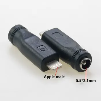 Переходник USB-DC 5,5x2,1 мм с разъемом постоянного тока на разъем Type-C Micro USB для Apple iphone