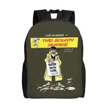 Персонализированный рюкзак Lucky Luke Adventure, женская и мужская модная сумка для книг, сумки с мультяшными комиксами для колледжа, школы.