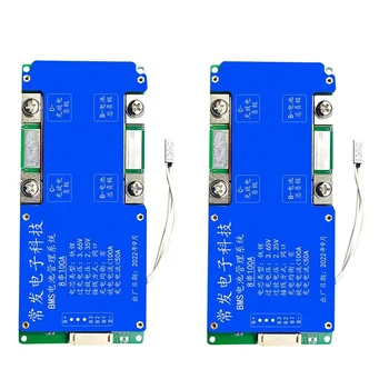 Плата защиты аккумулятора Lifepo4 2X8S 24V 100A с тем же портом с регулировкой температуры для выравнивания платы аккумулятора BMS