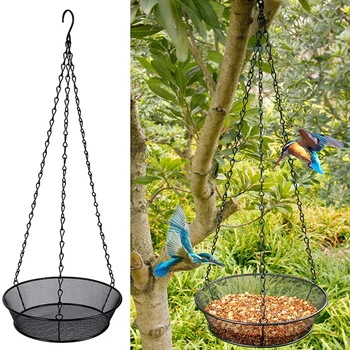 Подвесная металлическая кормушка для птиц, которую легко чистить и использовать для домашнего сада и огорода