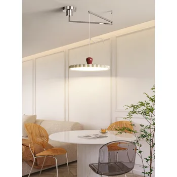 Подвесной светильник для ресторана в кремовом стиле, современный и минималистичный светильник UFO, настольная лампа для бара в обеденном зале, подвижный стол-коромысло