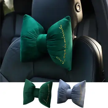 Подушка для подголовника автомобиля, Креативная форма галстука-бабочки, Подушка для поддержки шеи, Защита для головы Автокресла, Универсальная автомобильная подушка