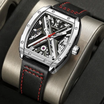 Полностью автоматические механические часы в стиле стимпанк для мужчин, роскошный скелет, прозрачные полые мужские наручные часы Orologio, деловые мужские часы