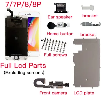 Полный комплект ЖК-компонентов для iPhone 7 7P 8 Plus Замена фронтальной камеры Кнопка 