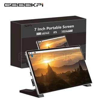 Портативный экран GeeekPi 7 дюймов 1024x600 60 Гц с подставками, совместимый с Raspberry Pi и ПК с Windows