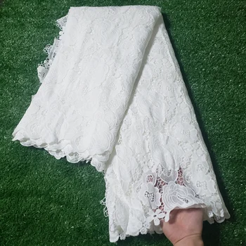 Предлагаем все цвета высококачественной приятной для кожи гипюровой ткани Riche Cord, очень мягкой белой ткани для вечернего платья NN8785_Z