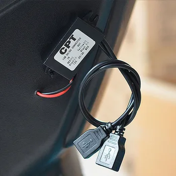 Преобразователь постоянного тока от 12 В до 5 В 3A 2 USB Автоматический Регулятор Мощности 15 Вт Источник Питания Зарядное Устройство Множественная Защита для Регистратора GPS Навигатора