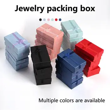 Приятная на вид коробка для браслетов с лентой, привлекающая внимание, легкая картонная многоцелевая коробка для хранения ювелирных изделий для женщин