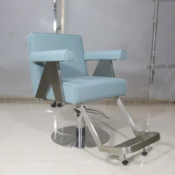 Продается синее парикмахерское кресло по низкой цене, женское парикмахерское кресло для салона красоты