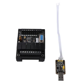 Промышленная плата управления ПЛК Fx1N-14Mr Модуль 14Mr Материнская плата + корпус + кабель для загрузки USB