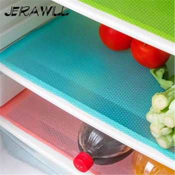 Противоскользящий коврик для холодильника из 4 предметов, который можно стирать и вырезать, коврик для защиты полки холодильника от пятен, подходящий для ящиков морозильного шкафа