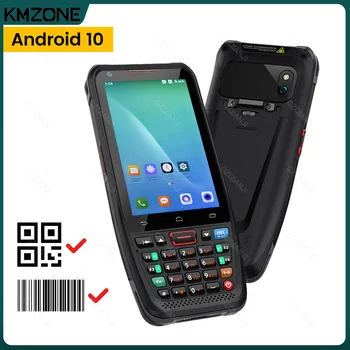 Прочный портативный PDA-терминал Android 10.0 с 1D 2D сканером, считывателем штрих-кодов, сборщиком данных 4G WiFi PDA для складских запасов.