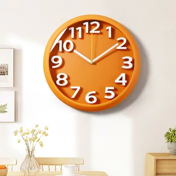 Радио Современные простые настенные часы Кварцевые настенные часы для гостиной С креативными деревенскими цифрами Стильный декор для дома Relogio De Parede