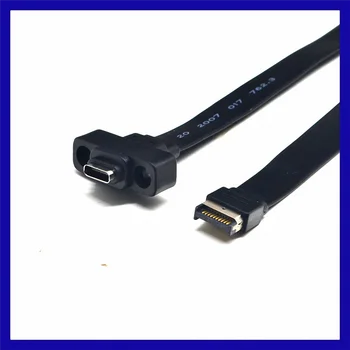 Разъем USB 3.1 на передней панели типа E к разъему расширения USB-C Типа C Разъем материнской платы компьютера Проводная линия шнура, 80 см