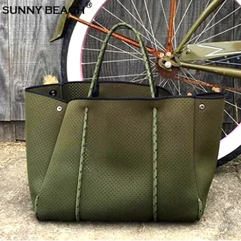 Роскошная женская сумка-тоут SUNNY BEACH, большая пляжная неопреновая легкая сумка Bolsas, женская