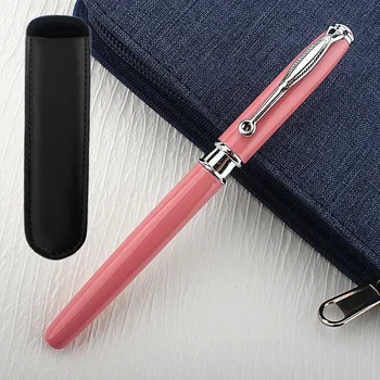 Роскошная ручка, розовая Деловая офисная ручка-роллер, канцелярские принадлежности для школьников, шариковые ручки