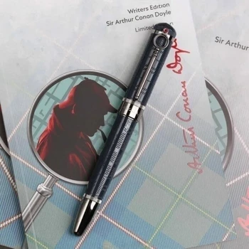 Роскошная шариковая ручка-роллер Writer ограниченной серии MB Roller с серийным номером, уникальные ручки Arthur Conan Doyle с увеличительным стеклом круглой формы