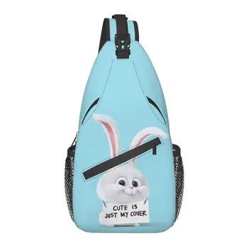 Рюкзак через плечо с мультяшным кроликом, мужская нагрудная сумка из анимационного фильма на заказ для велоспорта, походный рюкзак