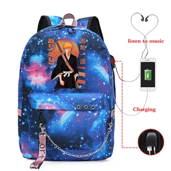 Рюкзаки Bleach Anime для подростков, школьный рюкзак Kawaii, школьный рюкзак для женщин, Мужской рюкзак для ноутбука, Повседневная холщовая дорожная сумка Rugzak