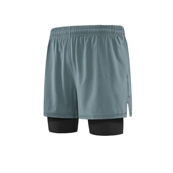 С логотипом 2023 Летние Новые мужские шорты для фитнеса на подкладке, повседневные модные шорты для бега, быстросохнущие дорожные брюки из полиэстера