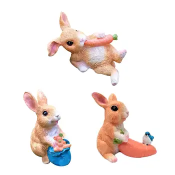 Садовые статуэтки Кролика, фигурки Пасхального кролика для украшения праздничного кабинета