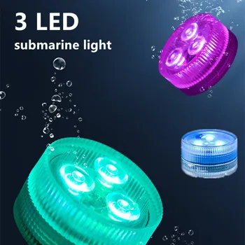 Садовые фонари, 3 светодиодных фонаря для дайвинга, подводный светильник IP68, водонепроницаемый подводный светильник, ИК-пульт дистанционного управления, плавающий светильник для бассейна