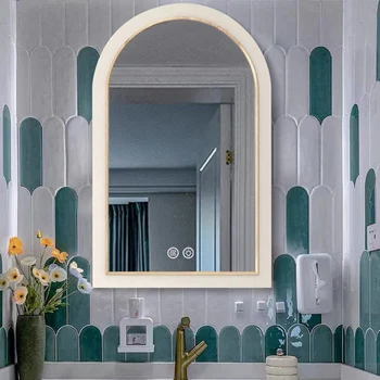 Самоклеящееся настенное зеркало Для ванной комнаты, Эстетическое зеркало для душа, Художественное оформление, Espejo Adhesivo Pared, Аксессуары для декора гостиной