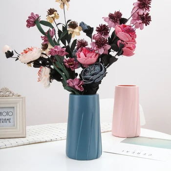 Северная пластиковая ваза для украшения гостиной Современные пластиковые вазы оригами для цветочных композиций Украшения дома