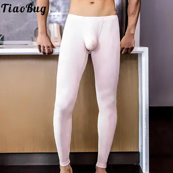Сексуальные мужские однотонные спортивные леггинсы в рубчик с эластичным поясом, Дышащий мягкий мешочек с выпуклостями, узкие брюки для занятий в тренажерном зале и йогой