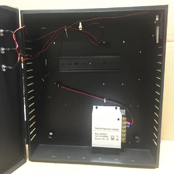 Система контроля доступа Tcp / Ip, четырехдверный охранный контроллер доступа с функцией резервного аккумулятора, блок питания