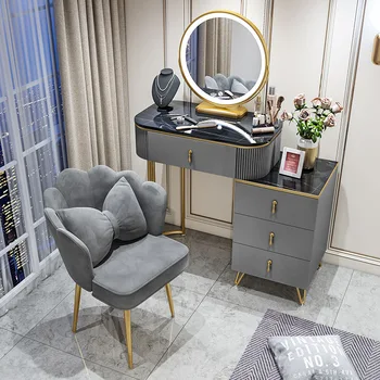 Скандинавская модель для маленькой семьи, комод для спальни с зеркалом по контракту и роскошным туалетным столиком, Простой столик для макияжа, Vestidores Мебель для дома