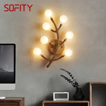 Скандинавские настенные светильники BERTH LED Современная Креативная Смоляная Роскошная лампа-бра для дома, гостиной, прикроватной тумбочки в спальне