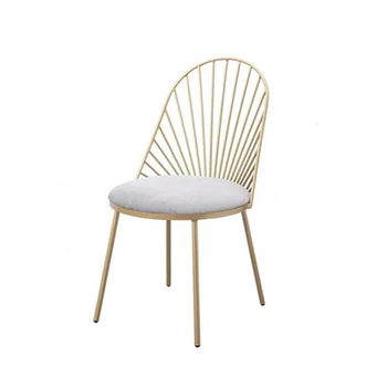 Скандинавское кресло для отдыха со спинкой, стулья для переговоров, рабочий стул из кованого железа, Легкий Роскошный стул для ресторана, обеденный стул для спальни