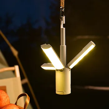 Складной светодиодный фонарь для кемпинга Мощностью 5 Вт, Многофункциональная Лампа для палатки с USB-зарядкой, Наружное Освещение, Инструмент, Техническое Обслуживание, Освещение